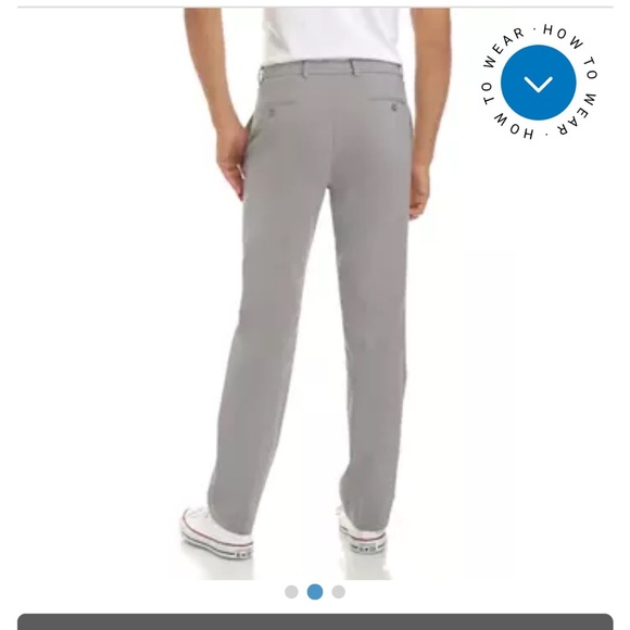 Tommy Hilfiger Men's TH Flex Stretch Slim-Fit Chino Pants in light gray. 32 x 32 - Picture 3 of 16